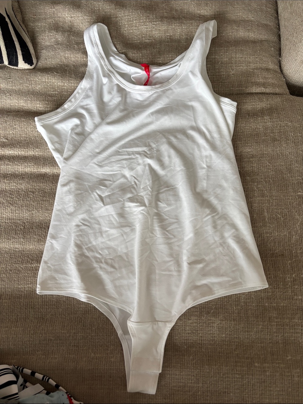 Soanx White One-Piece Tank Bodysuit